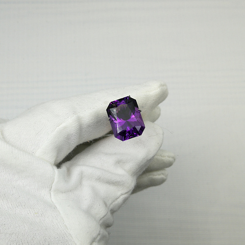 Аметист октагон, 12*16 мм