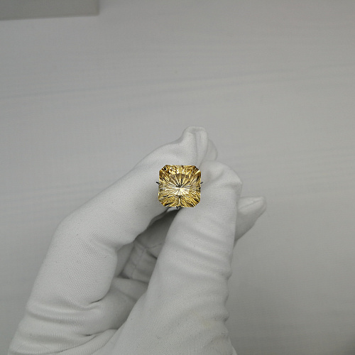 Цитрин медовый светлый, октагон фантазийный 12*12 мм