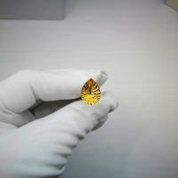 Цитрин желто-оранжевый груша фантазийная 12*16 мм