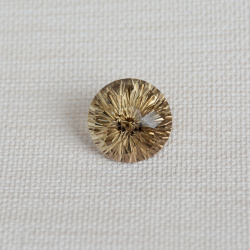 Раухтопаз, фантазийная огранка, круг, 17 мм