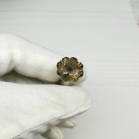 Раухтопаз (дымчатый кварц)  цветок 15 мм