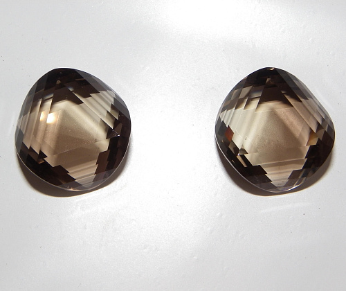 Раухтопаз, круг Звезда Давида 16 мм