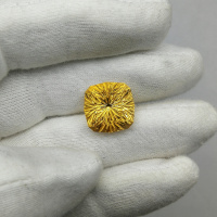 Цитрин, антик фантазийный 15*15 мм