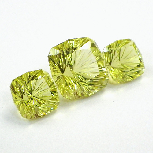 Цитрин, фантазийная огранка, гарнитур Антики