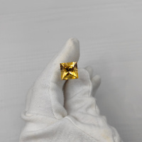 Цитрин желто-оранжевый квадрат 12*12 мм