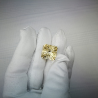 Цитрин медовый светлый, октагон фантазийный 16*16 мм