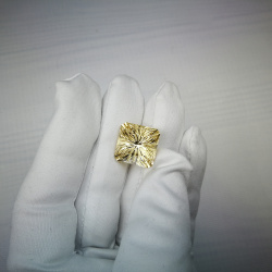 Цитрин медовый светлый, октагон фантазийный 16*16 мм