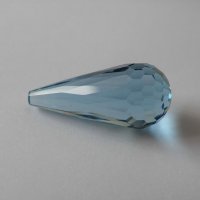 Топаз голубой, бриолет, 10.5*24 мм