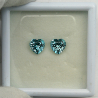 Топаз голубой, сердце, 10*10 мм