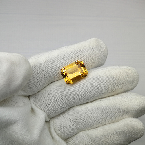 Цитрин медовый октагон 12*16 мм