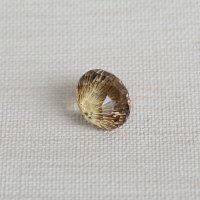 Раухтопаз, фантазийная огранка, круг, 17 мм