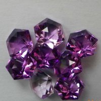 Аметист выращенный, гексагон, 9*9 мм