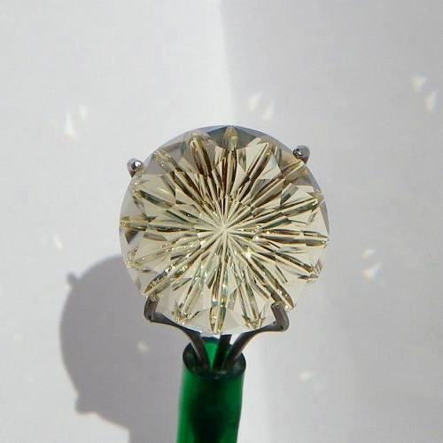 Цитрин, круг, 20 мм