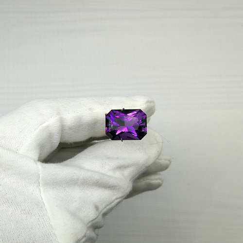 Аметист октагон, 12*16 мм