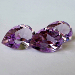 Аметист выращенный, груша 10*15 мм