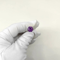 Аметист, фантазийная огранка гексагон 10*10 мм