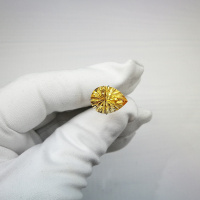 Цитрин желто-оранжевый груша фантазийная 12*16 мм