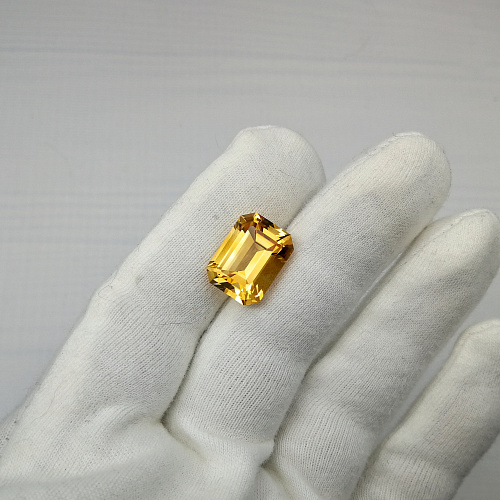 Цитрин медовый октагон 12*16 мм