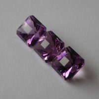 Аметист выращенный, октагон, 15*15 мм