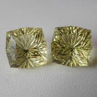 Цитрин, фантазийная огранка, антик 12*12 мм