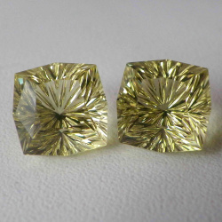 Цитрин, фантазийная огранка, антик 12*12 мм