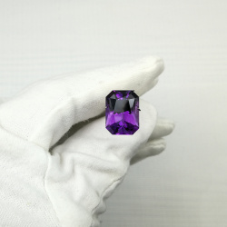 Аметист октагон, 12*16 мм