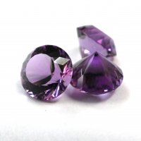 Аметист выращенный, круг, 10 мм