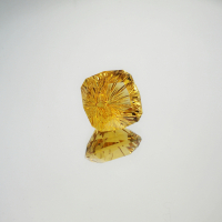 Цитрин медовый, антик 14*14 мм, фантазийная огранка