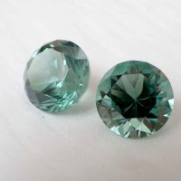 Празиолит выращенный, круг, 12 мм