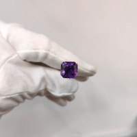 Аметист октагон 12*12 мм, зональный