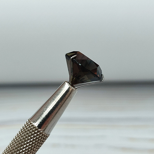 Раухтопаз, круг, 12 мм