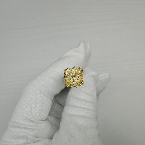 Цитрин медовый светлый, октагон фантазийный 12*12 мм