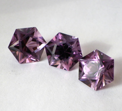 Аметист выращенный, гексагон Звезда Давида, 13*13 мм