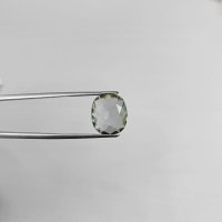 Празиолит выращенный, кушон 12.3*14 мм