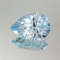 Топаз голубой sky, груша фантазийная 10*15 мм