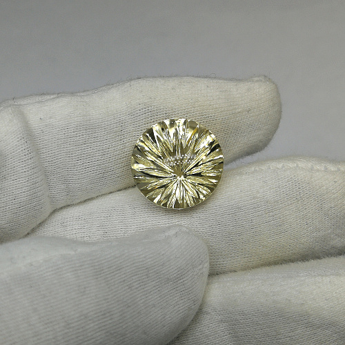 Цитрин светлый, круг фантазийный 17 мм