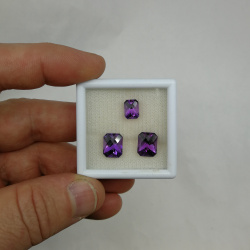 Аметист октагоны 10*8 мм и 8*6 мм