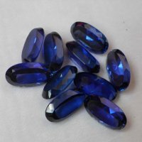 Сапфир выращенный, овал, 8*15 мм