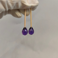 Аметист выращенный бриолет 10*14 мм