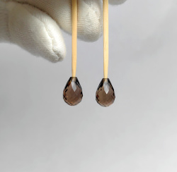 Раухтопаз, бриолет 7*10 мм