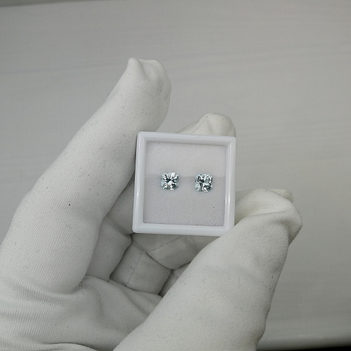 Аквамарин октагон 5*5 мм, пара