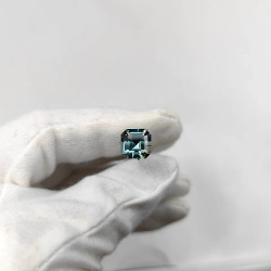 Топаз полихромный, ашер, 10*10 мм