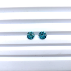 Топаз голубой круг 8 мм пара