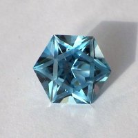 Топаз голубой, гексагон Звезда Давида, 13*13 мм