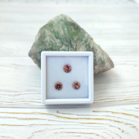 Турмалин розовый, круги 6.4 мм и 6 мм