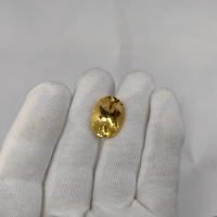 Цитрин выращенный, овал 20*15 мм