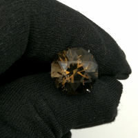 Раухтопаз, круг Звезда Давида 14 мм