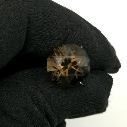 Раухтопаз, круг Звезда Давида 14 мм