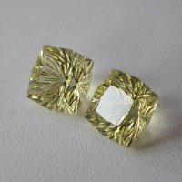 Цитрин, фантазийная огранка, антик 12*12 мм