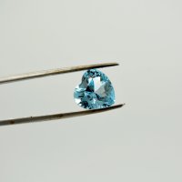 Топаз голубой, сердце, 11*11 мм